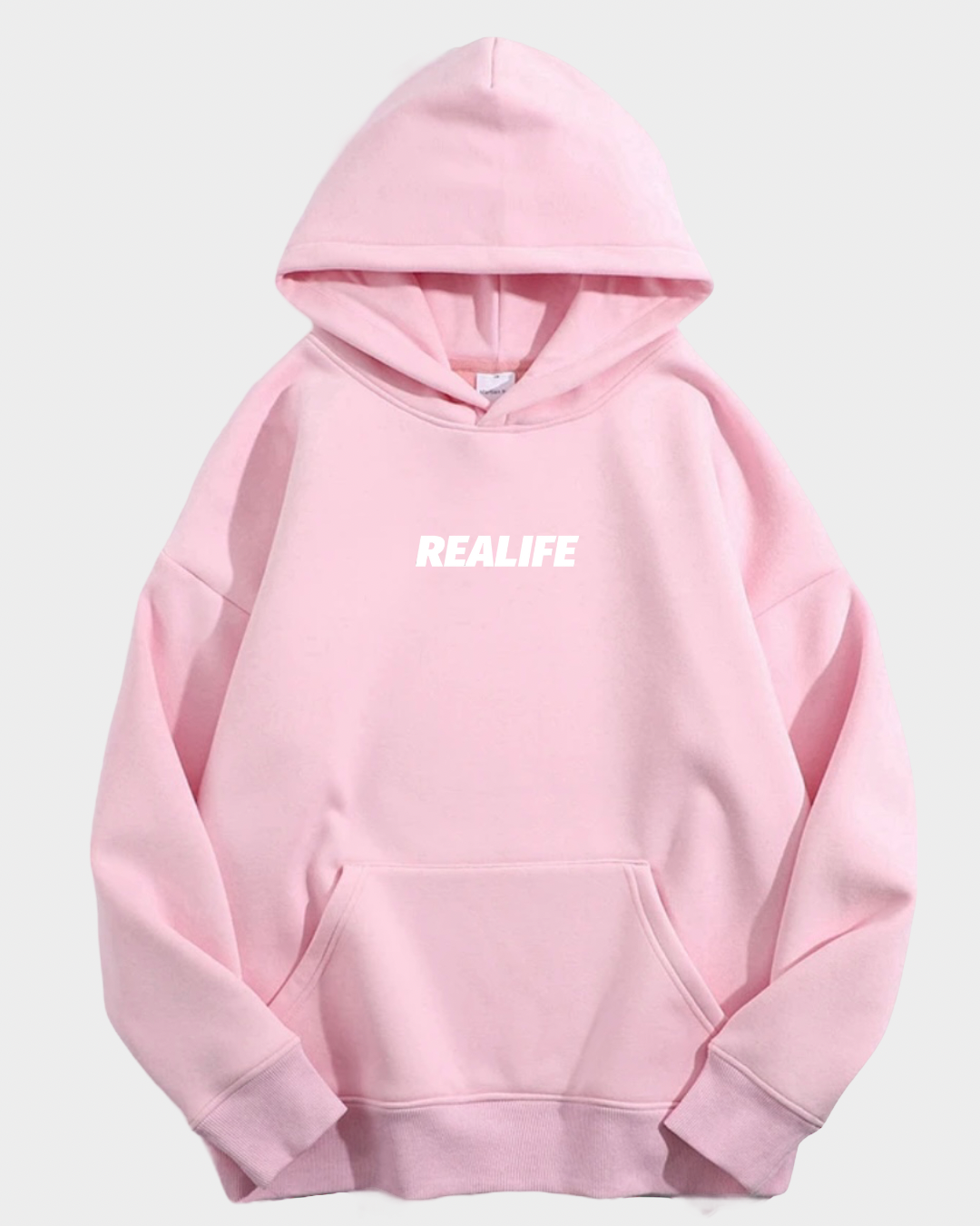Pink embroidered hoodie