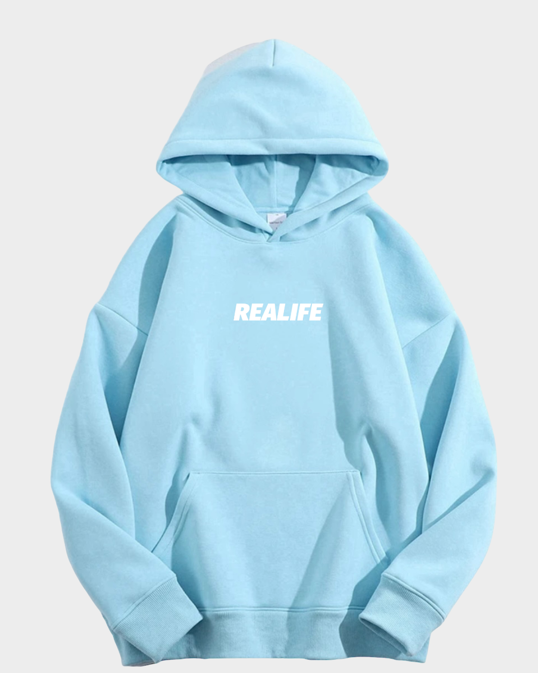 Blue embroidered hoodie